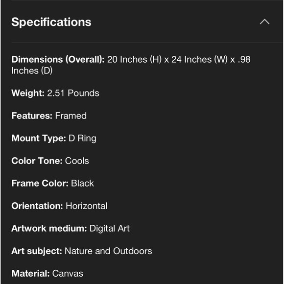 20"x24" Horizontal Landscape Mountain Framed Wall Art -Hearth & Hand Magnolia - Picture 6 of 6